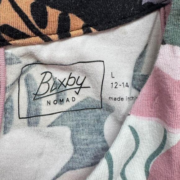 bixby nomad Girls sz Large 12-14 tropical floral maxi dress summer resort - Picture 4 of 8